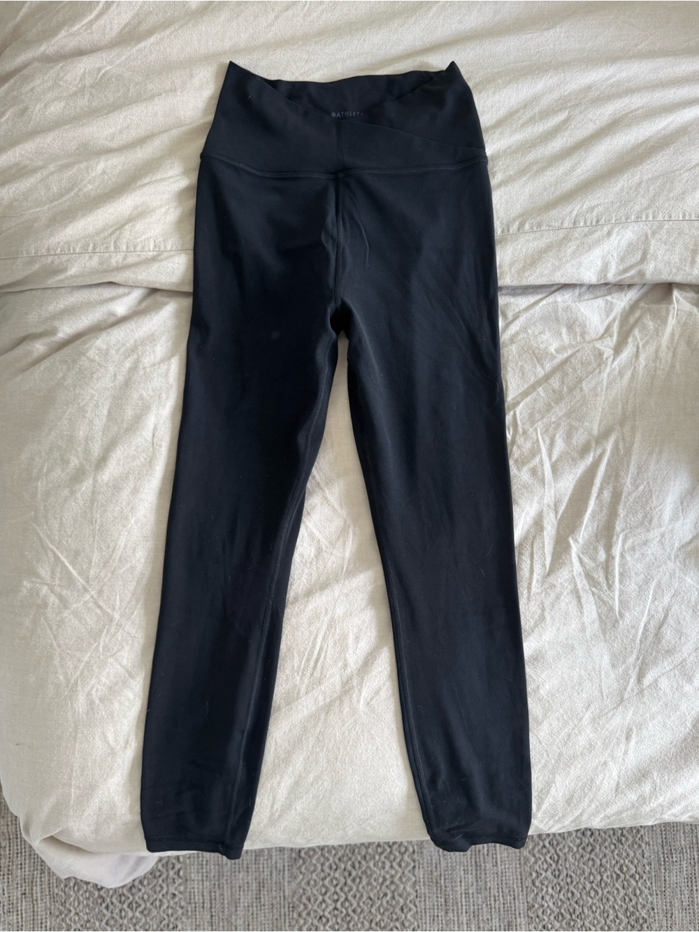 Athleta Black Leggings with Crossover High Waist